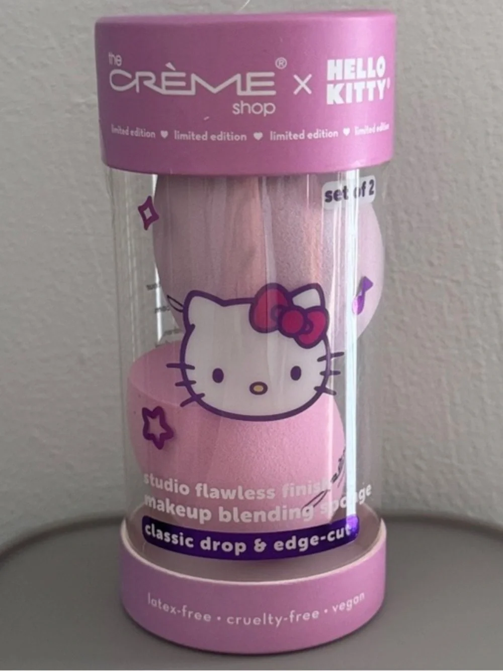 The Crème Shop x Hello Kitty Makeup Blending Sponge Duo Beauty Blender Set 2 pcs